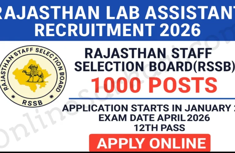 Rajasthan Staff Selection Board Forester Vacancy 2026