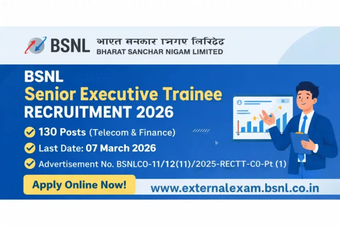 BSNL Senior Executive Recruitment 2026, Apply Online